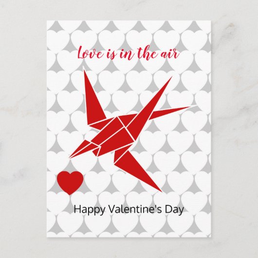 Liefde zit in hun lucht briefkaart (Voorkant)