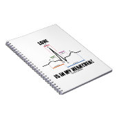 Liefde zit in mijn hartslag ECG ECG Electrocardiog Notitieboek (Rechterzijde)