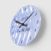 Liefde zit in onze blauwe meetkamer ronde klok (Hoek)