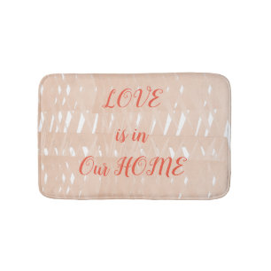 Liefde zit in onze thuisfoto Geometric Bath Mat