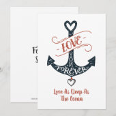 Liefde zo diep als de oceaan anker Valentijnsdag Feestdagenkaart (Voorkant / Achterkant)