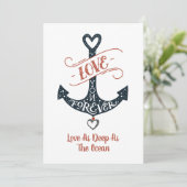 Liefde zo diep als de oceaan anker Valentijnsdag Feestdagenkaart (Staand voorkant)