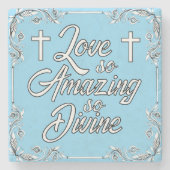 Liefde zo geweldig stenen onderzetter (Voorkant)