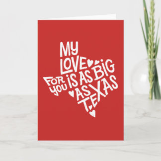 Liefde zo Groot zoals het Wenskaart van Texas Feestdagen Kaart