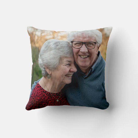 Liefde zo sterk 60e diamanten jubileum foto kussen (Achterkant)