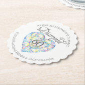 Liefde zo sterk diamanten bruiloft onderzetters (Gekanteld)