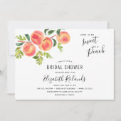 Liefde zo zoet als een perzik bruids douche uitnod kaart (Voorkant)