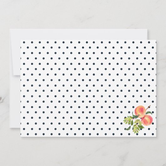 Liefde zo zoet als een perzik bruids douche uitnod kaart (Achterkant)