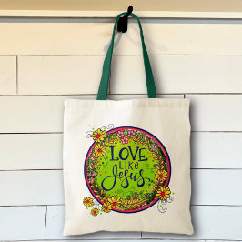 Liefde zoals Jesus Inspirivity Grote Canvas tas