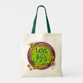 Liefde zoals Jesus Inspirivity Grote Canvas tas (Achterkant)