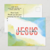 Liefde zoals Jezus Christelijk citaat Bijbelvers Briefkaart (Voorkant / Achterkant)