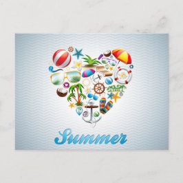Liefde zomerdesign briefkaart