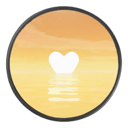 Liefde zon - 3D rendering Hockey Puck (Voorkant)