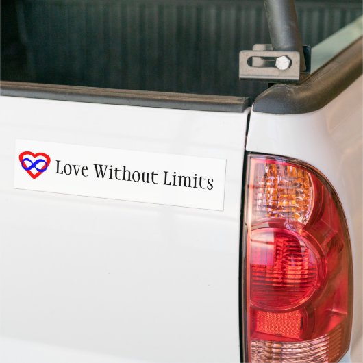Liefde zonder grenzen bumpersticker (Op Truck)