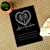 Liefde zonder grenzen met je eigen woorden hierond bedankkaart