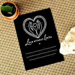 Liefde zonder grenzen met je eigen woorden hierond bedankkaart