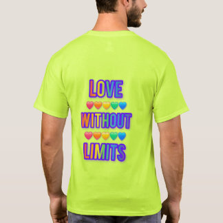 liefde zonder grenzen romantische quote liefde typ t-shirt