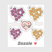 Liefde zonder grenzen Valentijn's Day Sticker (Vel)
