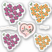 Liefde zonder grenzen Valentijn's Day Sticker (Voorkant)