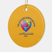 Liefde zonder grenzen. Wereld Autisme Bewustzijn D Keramisch Ornament (Links)