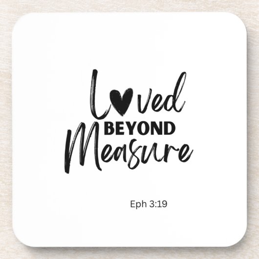 Liefde zonder maat Ef 3:19 Bier Onderzetter (Voorkant)