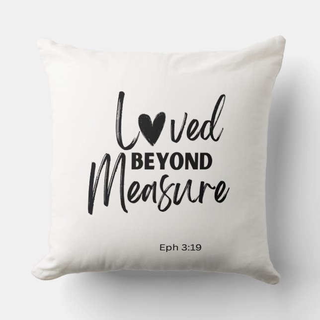 Liefde zonder maat Ef 3:19 Kussen (Voorkant)