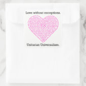 Liefde Zonder Uitzonderingen Hartplaat van 6 Stick Vierkante Sticker (Tas)