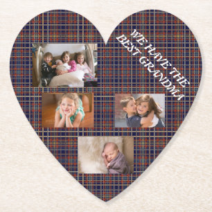 Liefde zonder Weerga  Oma Aanraken Tribute Plaid Kartonnen Onderzetters