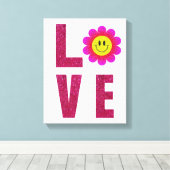 Liefde Zonnebloem Canvas Afdruk (Insitu (Houten vloer))