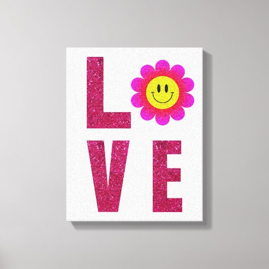 Liefde Zonnebloem Canvas Afdruk (Voorkant)