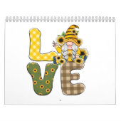 Liefde Zonnebloem Gnome Kalender (Hoes)