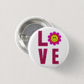 Liefde Zonnebloem Ronde Button 3,2 Cm (Voorkant /achterkant)