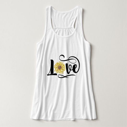 Liefde | Zonnebloem Tanktop (Design voorkant)