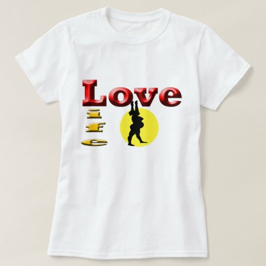 Liefde Zonnij tijdens de zwangerschap op shirt (Design voorkant)