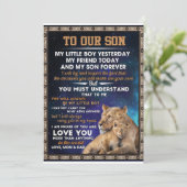 Liefde Zoon | Aan onze zoon ik ben trots op je en  Kaart (Staand voorkant)