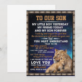 Liefde Zoon | Aan onze zoon ik ben trots op je en  Kaart (Voorkant / Achterkant)