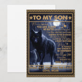 Liefde zoon| Brief aan mijn zoon Voel je nooit all Feestdagenkaart (Voorkant / Achterkant)