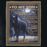 Liefde zoon| Brief aan mijn zoon Voel je nooit all Fleece Deken<br><div class="desc">Love Son | Aan mijn zoon voel je nooit alleen als je de huisliefdesmoeder bent.</div>