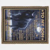 Liefde zoon| Brief aan mijn zoon Voel je nooit all Fleece Deken (Voorkant (Horizontaal))