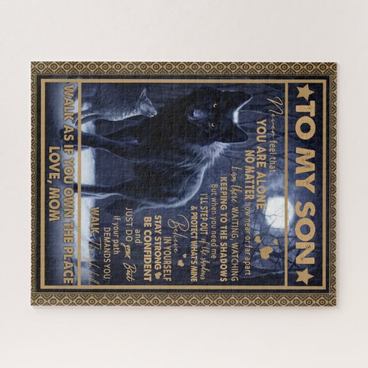 Liefde zoon| Brief aan mijn zoon Voel je nooit all Legpuzzel (Horizontaal)