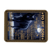 Liefde zoon| Brief aan mijn zoon Voel je nooit all Magneet (Horizontaal)