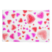 Liefde, zoveel harten, wit kussensloop (Achterkant)