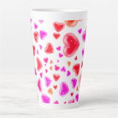 Liefde, zoveel harten, wit latte mok (Voorkant)