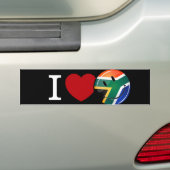 Liefde Zuid-Afrika glimlachende vlag Bumpersticker (Op auto)