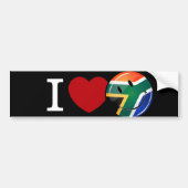 Liefde Zuid-Afrika glimlachende vlag Bumpersticker (Voorkant)