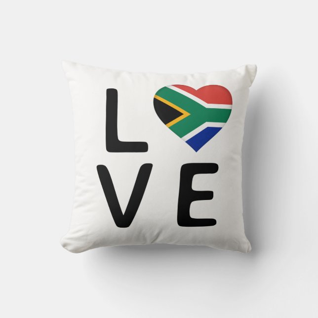 Liefde - Zuid-Afrikaanse vlag Kussen (Voorkant)