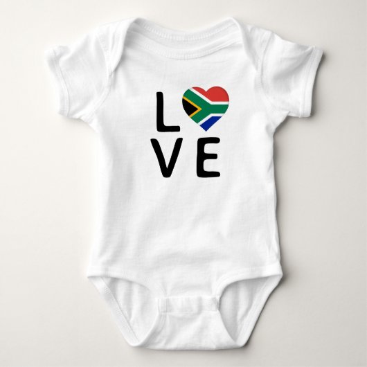 Liefde - Zuid-Afrikaanse vlag Romper (Voorkant)