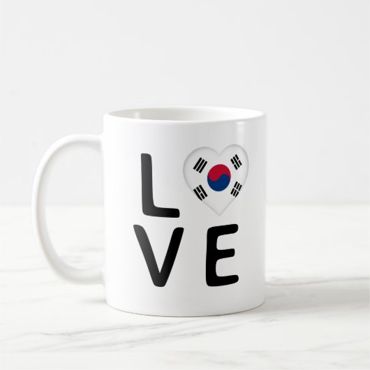 Liefde - Zuid-Korea vlag Koffiemok (Links)