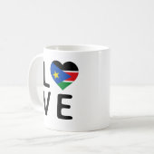 Liefde - Zuid-Soedan vlag Koffiemok (Voorkant links)