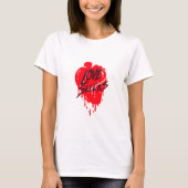 Liefde zuigt, Anti Valentijnsdag Modern Design T-shirt (Voorkant)